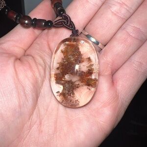 Large Authentic Garden Quartz Pendant Necklace
